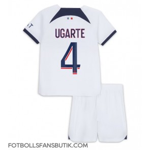 Paris Saint-Germain Manuel Ugarte #4 Replika Bortatröja Barn 2023-24 Kortärmad (+ Korta byxor)